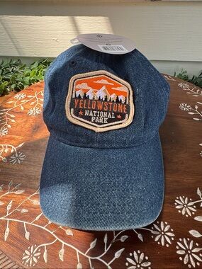 Yellowstone National Park Denim Baseball Cap NWT